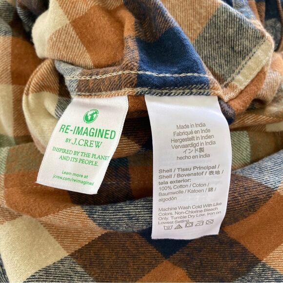J. Crew Gingham Flannel LS Shirt - Picture 5 of 8